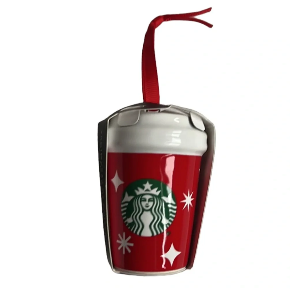Starbucks Holiday 2022 Ceramic Ornament red‎ cup, NWT
